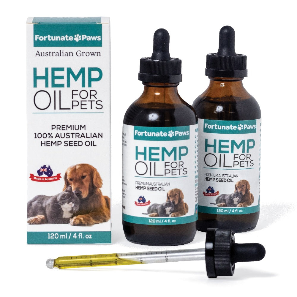 Hemp Seed Oil for Dogs & Cats 120ml - 2 pack | FortunatePaws